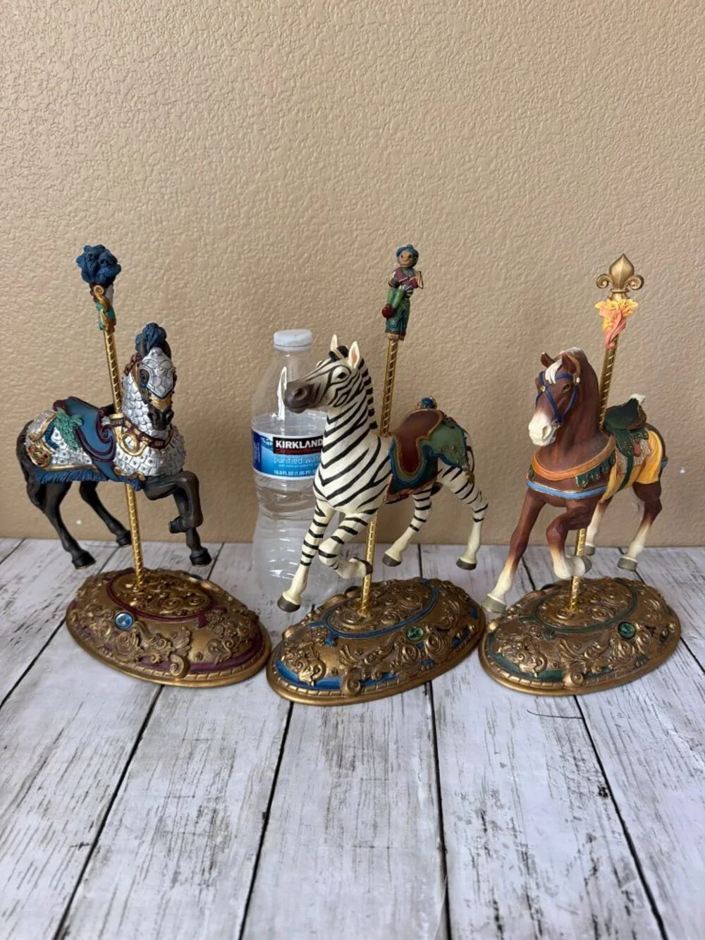 Set of 3 Willitts Carousel Classics Ann Dezendorf Ltd Ed Horse Zebra Eagle Back - Picture 2 of 16